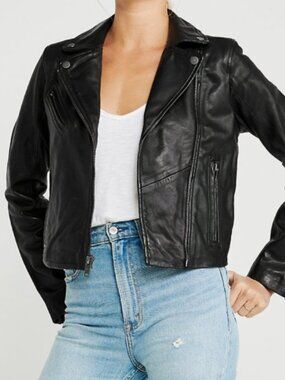 Abercrombie & Fitch Genuine Leather Jacket Size Medium
